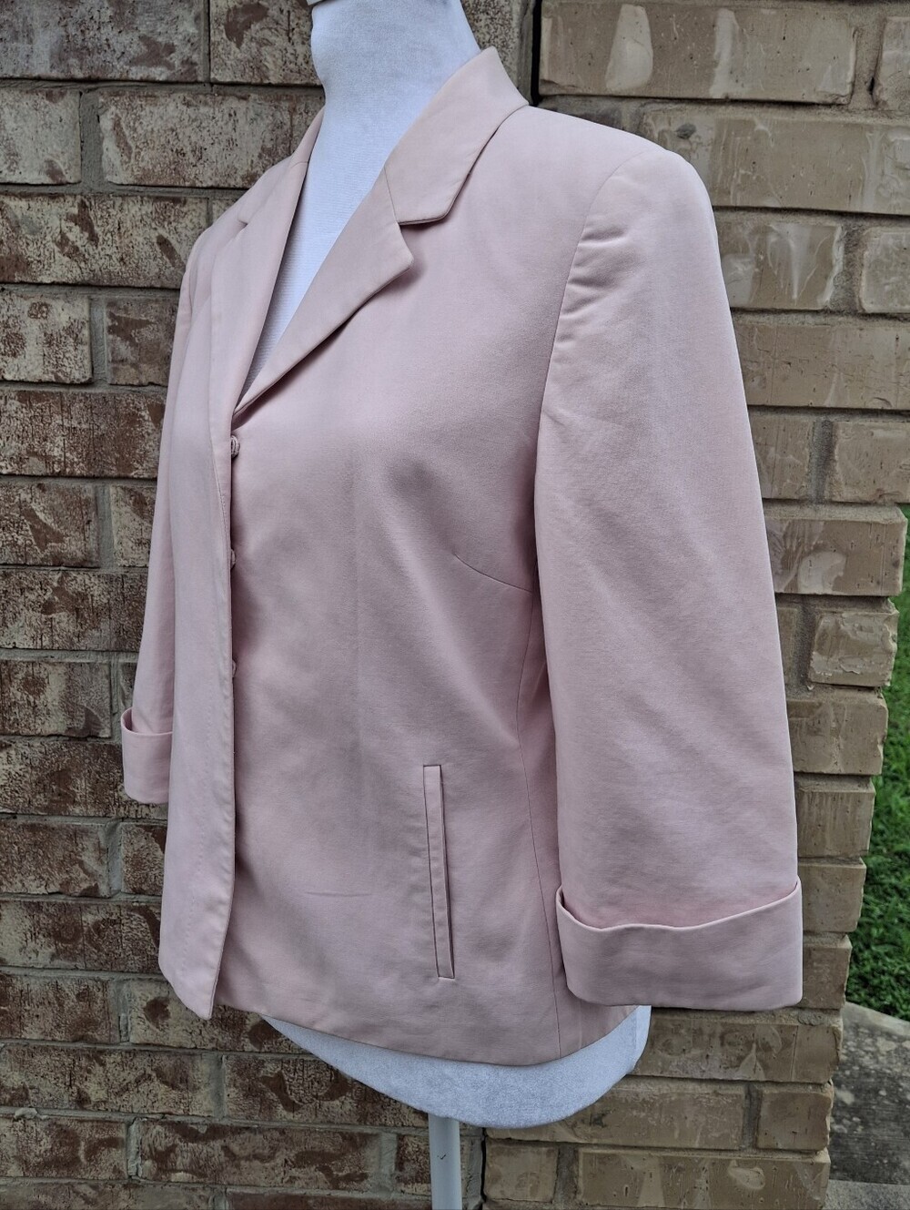 Carlisle Vintage Blush Pink Pant Suit Set– Blazer & Wide Leg Pants Women Size 6 - Picture 6 of 16